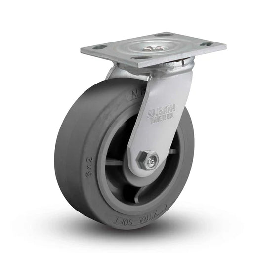 caster-wheel-6-grey-nomadic-rubber-w-sealed-precision-ball-bearings-swivel-lock