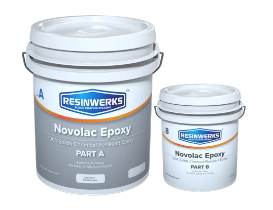 RESINWERKS NOVALAC 100% SOLIDS CHEMICAL-RESISTANT EPOXY 2:1 (6GAL KIT)