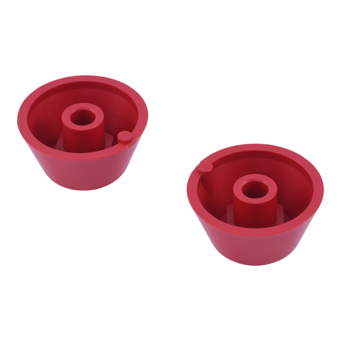 Red Knob Kit with Bolt, Nut, and Two Halves