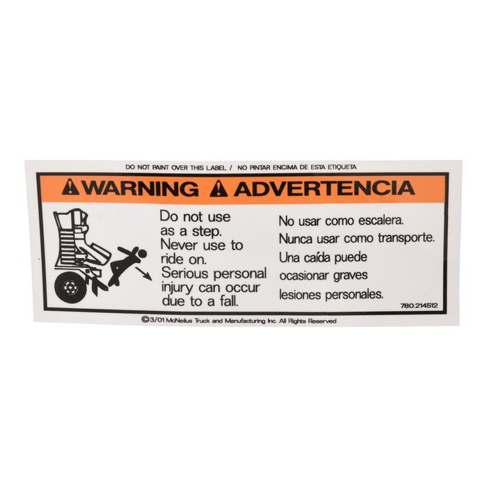 “Do Not Step” Safety Decal