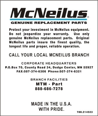 MTL-GENUINE MCNEILUS PARTS