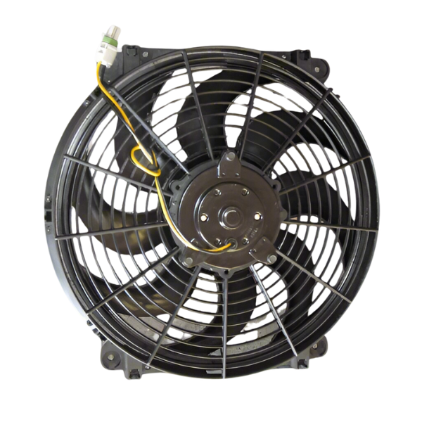 Fan, Pancake Motor & Shroud Assembly for Concrete Mixers, MPN 69579, featuring a 14-inch reversible fan