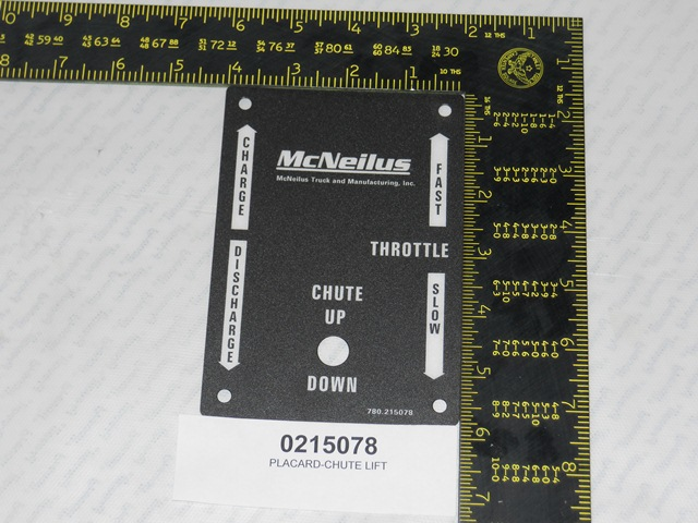 McNeilus 0215078 – PLACARD-CHUTE Lift