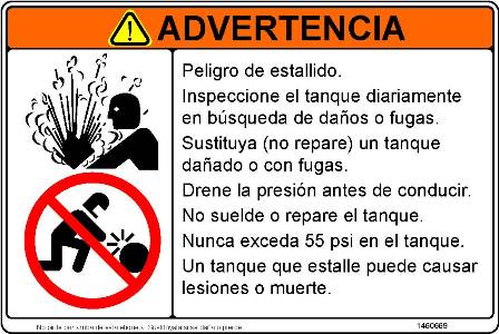 SIGN,SAFE,WARN,Water TNK BRST,SP