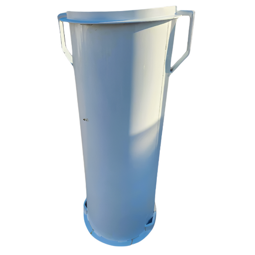 MTM Standard Extension Chute for McNeilus concrete mixers, part number 0151650, front view with reinforced handles