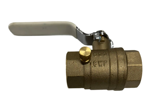 BALL VALVE 1', BRASS WITH DRAIN, ACTUAL LOOK