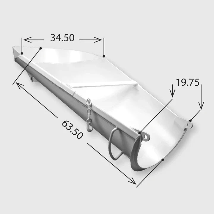 225181 | Con-Tech Manufacturing | CTM MAIN CHUTE, HP, PAINTED WHITE