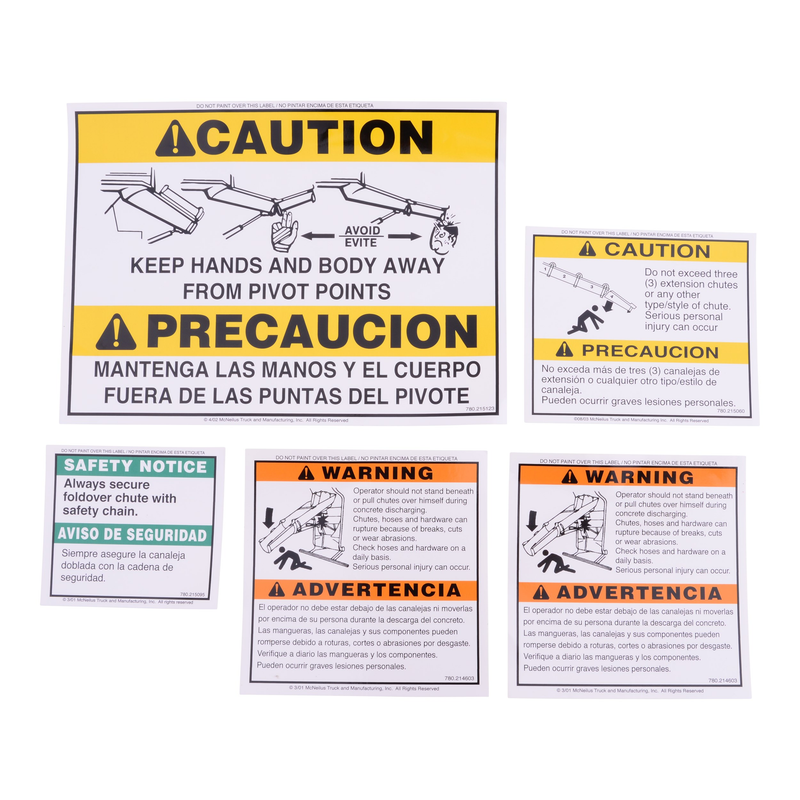 1467407 | McNeilus | DECAL KIT,FOLDOVER CHUTE