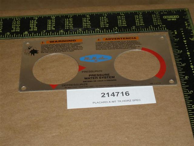 McNeilus 0214716 – Placard, X-MT TK, Horizontal Spec