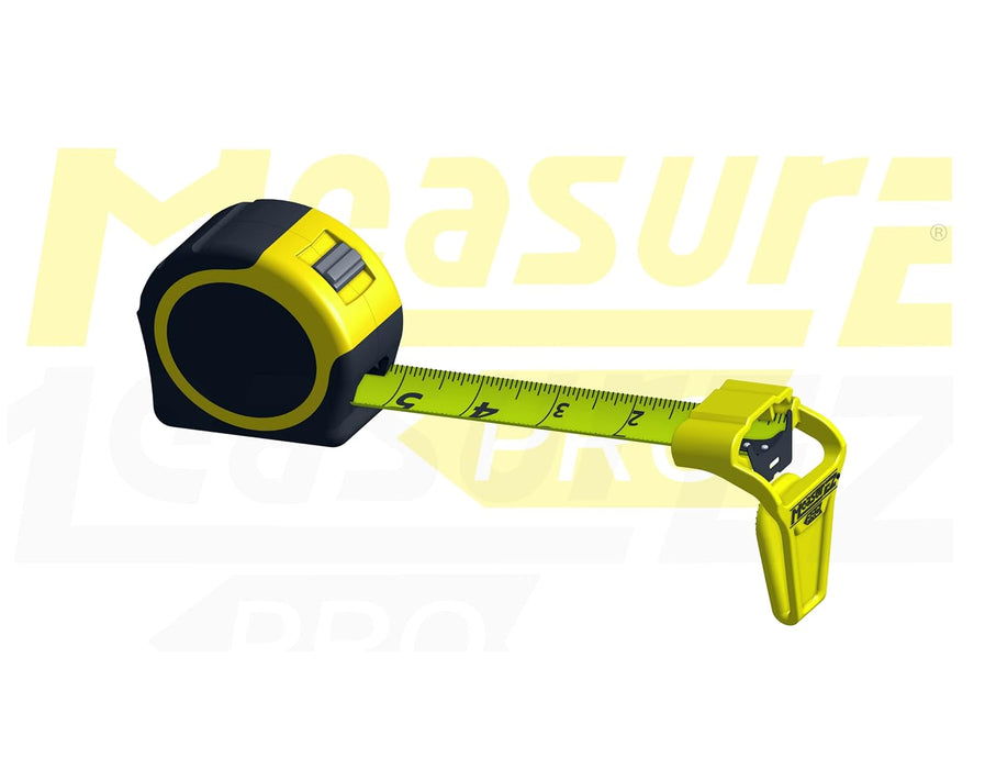 MeasurEZ Pro rubber grip detail, ensuring a secure hold on smooth, round surfaces like pipes and tubes.