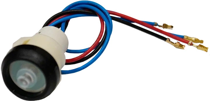 715682 | Con-Tech Manufacturing | SWITCH - PUSH - ELITE JOYSTICK, DISCHARGE - RED LED, V1/V2
