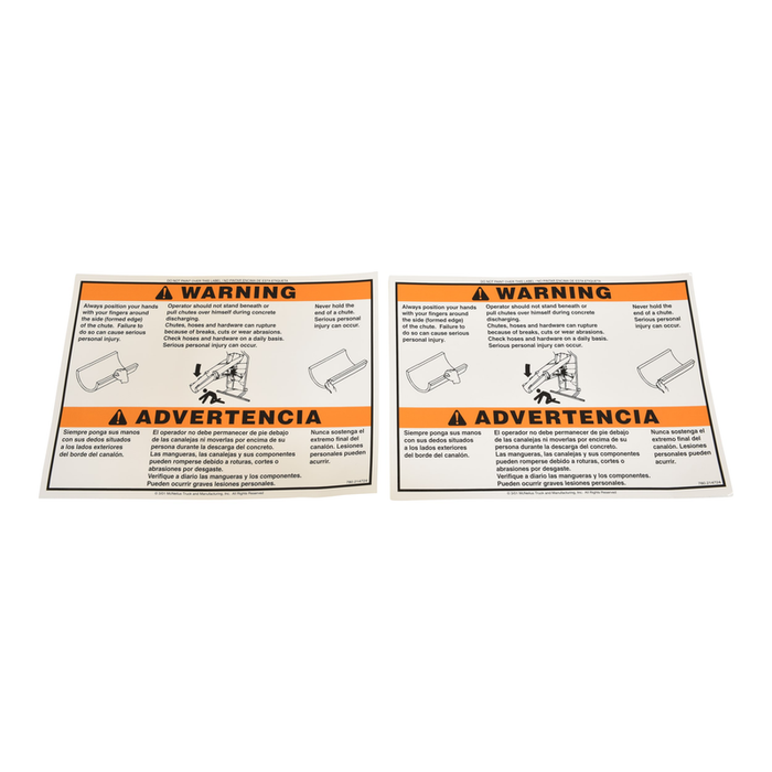 McNeilus 1467408 – Decal Kit, Extension Chute, Steel