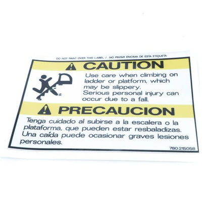 0215058 | McNeilus | SIGN,SAFE,CAUT,SLIPPERY LADDER