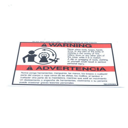 0215063 | McNeilus | SIGN,SAFE,WARN,NEVER PLACE