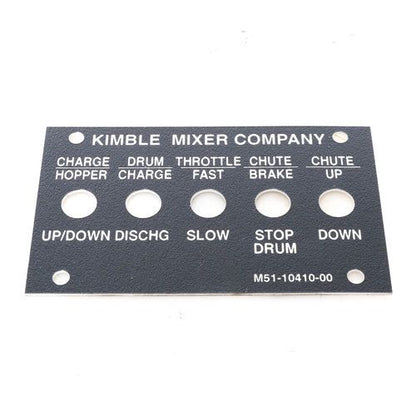 M51-10410-00 | Kimble | KIMBLE - DECAL 5 HOLE, FLIP UP HOPPER