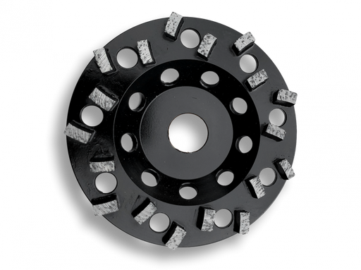 16 Grit Spike Seg Coating Removal Cup Wheel – efficient epoxy floor prep tool with 20 segments for smooth coating removal