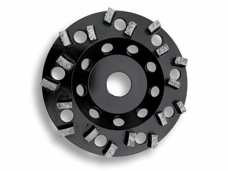 16 Grit Spike Seg Coating Removal Cup Wheel – efficient epoxy floor prep tool with 20 segments for smooth coating removal