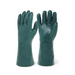 "Green PVC Gloves (Pair) 14-inch length for industrial and general-purpose use."