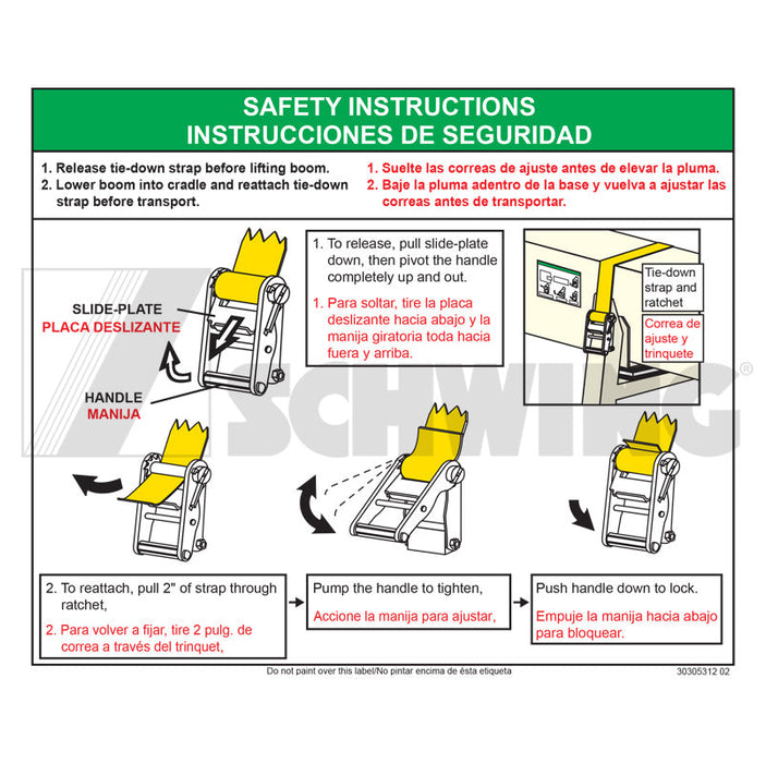 Decal - Boom Strap Instructions | Weight: 2 lbs