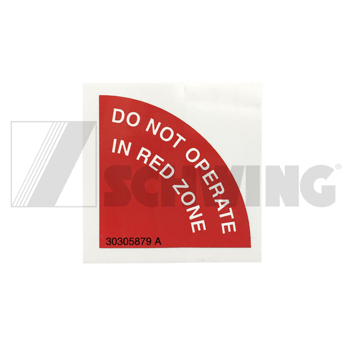 Decal - Do Not Operate In Red Zone | Weight: 1 lbs | Dimensions: 43 X 43 MM
