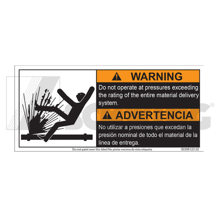 Decal - Adhesive, Warning, Don'T Exceed | Weight: 2 lbs