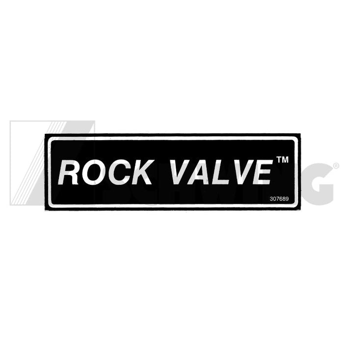 Decal - Rock Valve, Tm | Weight: 2 lbs