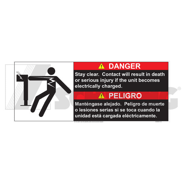 Decal - Danger Electrocution Hazard | Weight: 2 lbs | Dimensions: 337 X 134