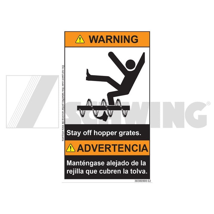 Decal - Warning Do Not Stand On Grate | Weight: 2 lbs
