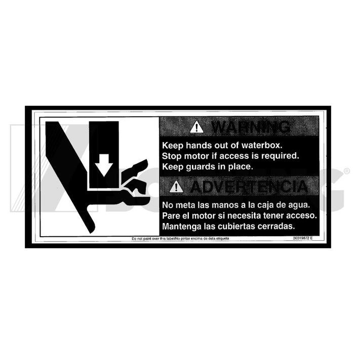 Decal - Danger Do Not Place Hands In | Weight: 2 lbs