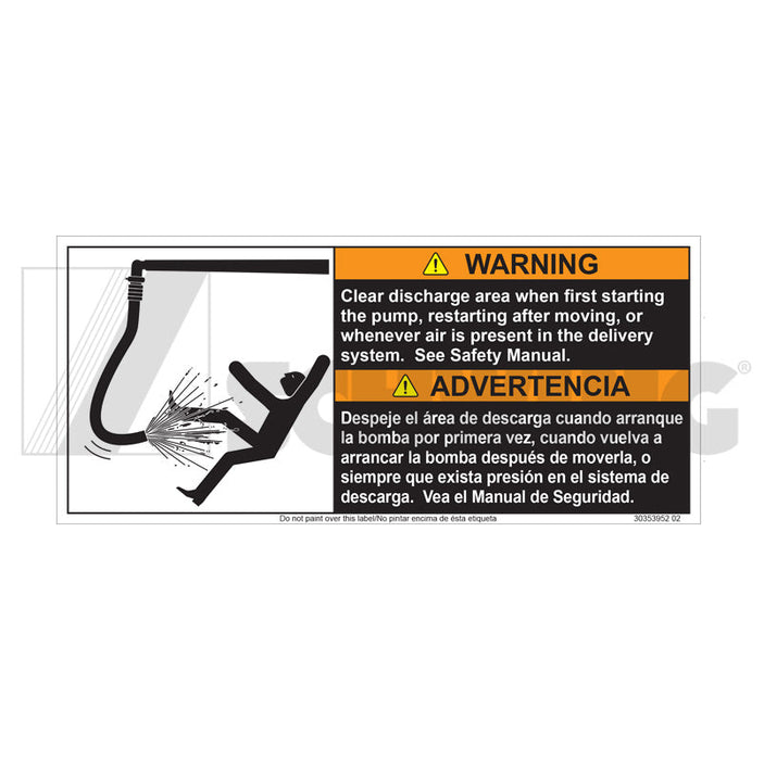 Decal , Clear Discharge Area | Weight: 2 lbs