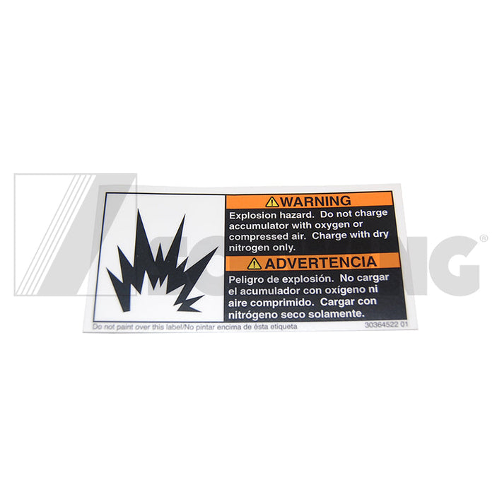 Decal - Adhesive, Warning, Use Dry Nitro | Weight: 1 lbs