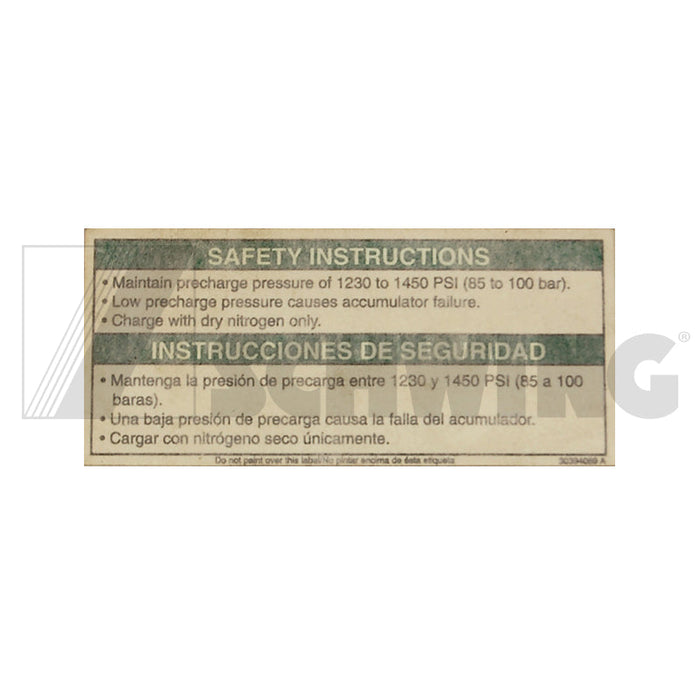 Decal , Safety Instructions - Accumulato | Weight: 2 lbs | Dimensions: 140 X 65 MM