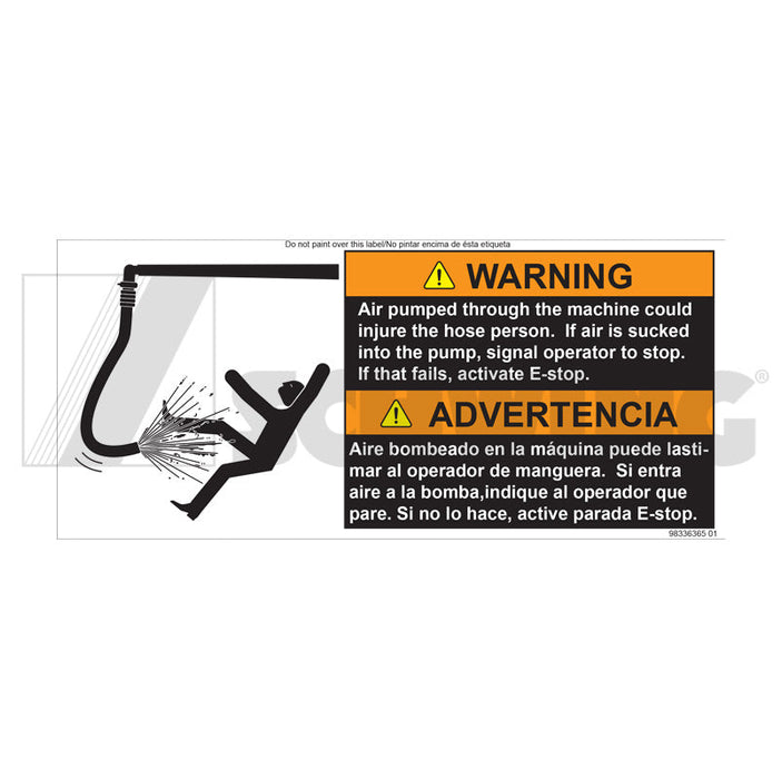 Decal - Hose Whip Warning | Weight: 1 lbs