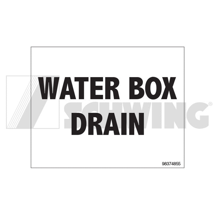 Decal Water Box Drain | Weight: 1 lbs