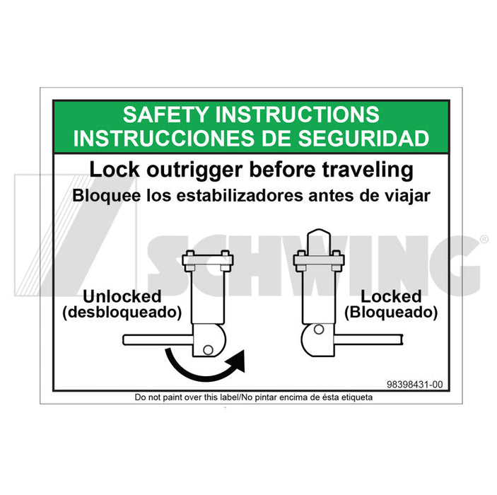 Decal # Outrigger Locks | Weight: 1 lbs