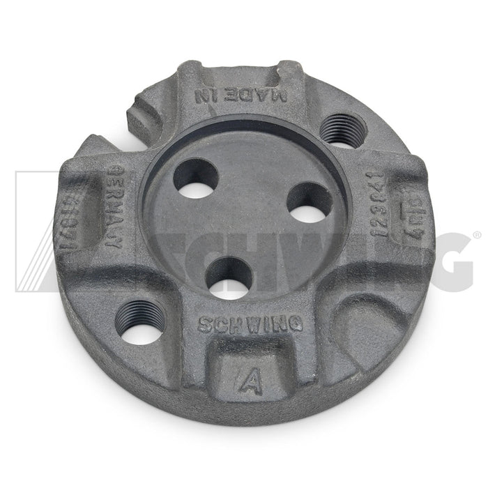 Plt - Machined, Coupling Flange For Pist | Weight: 8 lbs | Dimensions: 145 X 145 X 40 MM