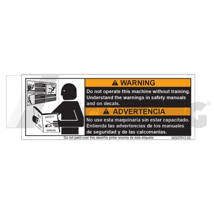 Decal - Do Not Operate W/O Training | Weight: 1 lbs