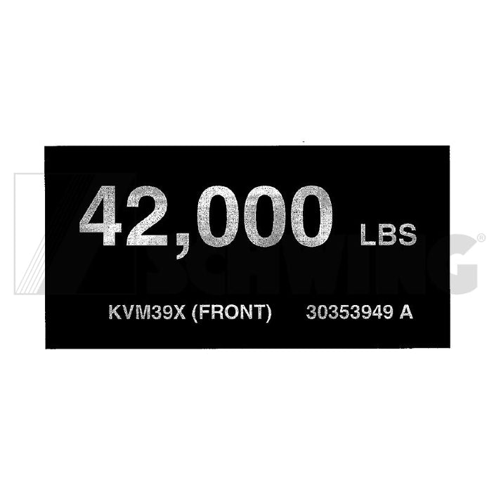 Decal - Front 39X 42,000 | Weight: 2 lbs