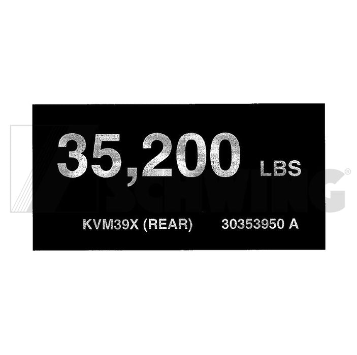 Decal - Rear 39X 35,200 | Weight: 2 lbs