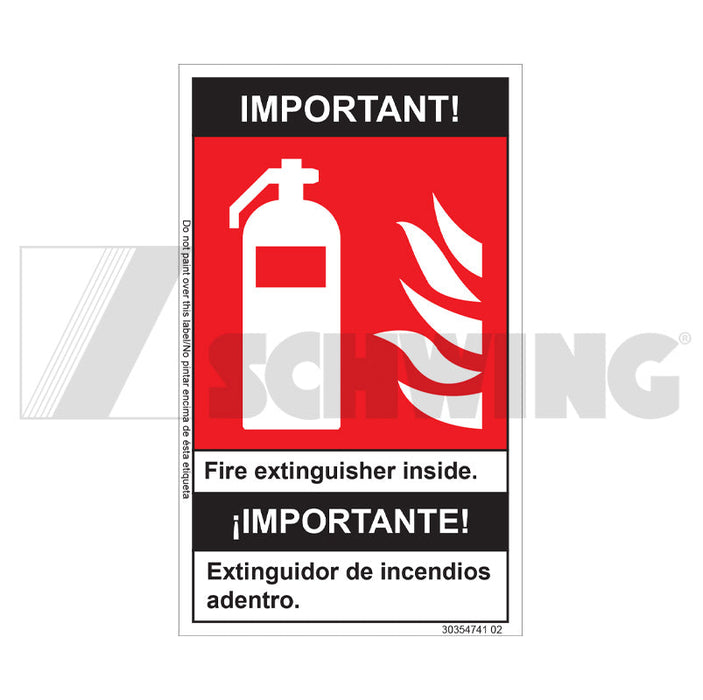 Decal - Fire Extinguisher, Inside | Weight: 1 lbs