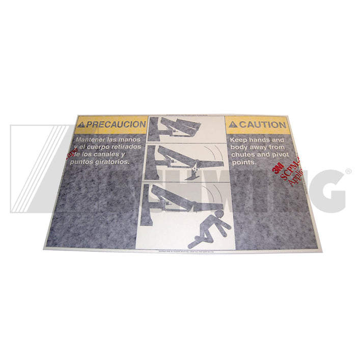 Decal Caution, Hands Out Of Chutes | Weight: 2 lbs