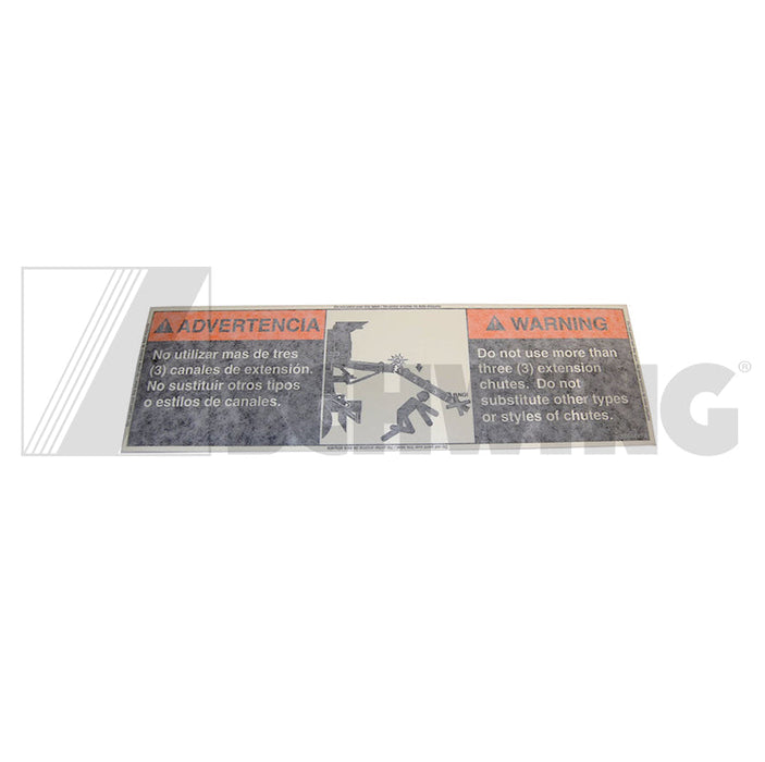 Decal - Warning - Only 3 Chutes | Weight: 1 lbs