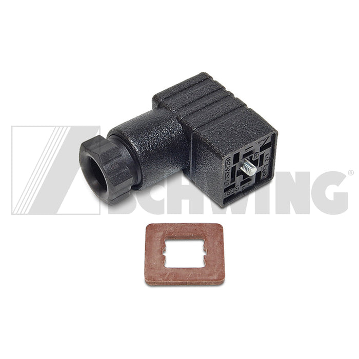 Connector Plug Angle Hirschmann Form C | Weight: 2 lbs | Dimensions: 31 X 30 X 11 MM