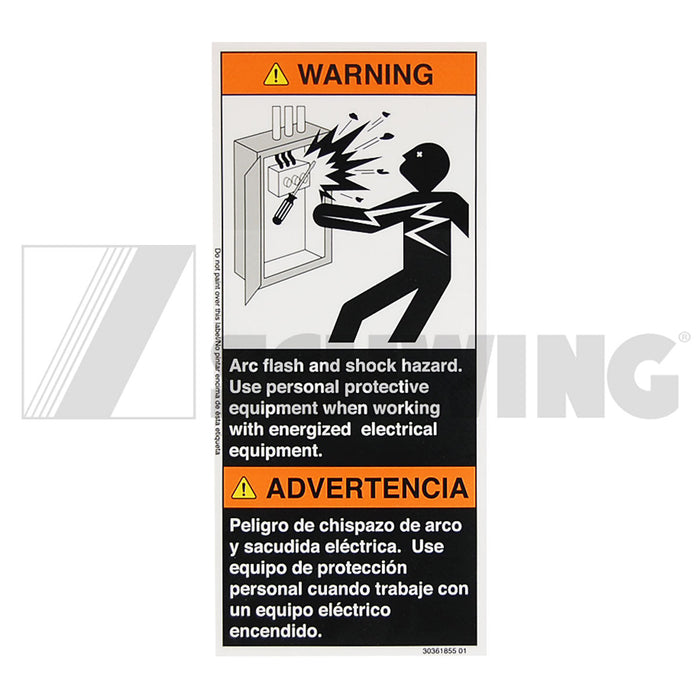 Decal - Arc And Shock Hazard | Weight: 2 lbs | Dimensions: 185 X 84 MM