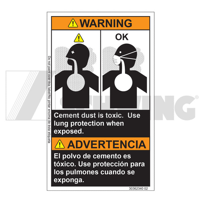 Decal - Warning, Breathing Hazard, Ansi | Weight: 2 lbs