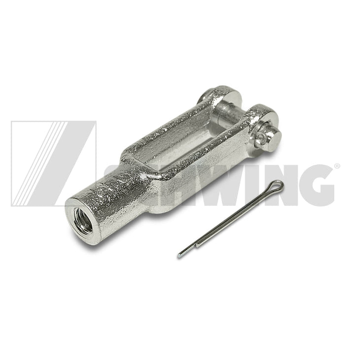 Parts - Yoke End Adjustable W/Pin 1/4" | Weight: 2 lbs | Dimensions: 75 X 35 X 15 MM