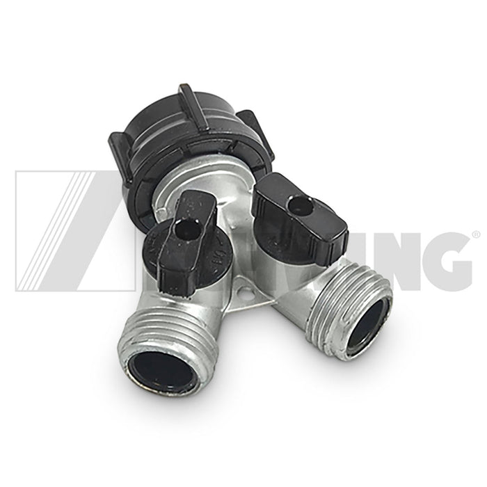 Fitting - Water, "Y" For Hose 3/4" | Weight: 2 lbs | Dimensions: 40X70X80MM