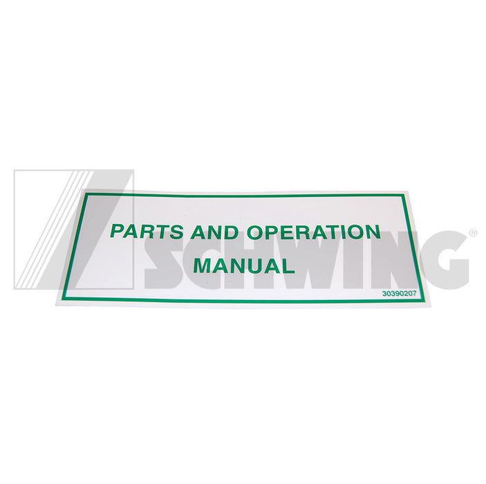 Decal Parts/Oper Man | Weight: 2 lbs