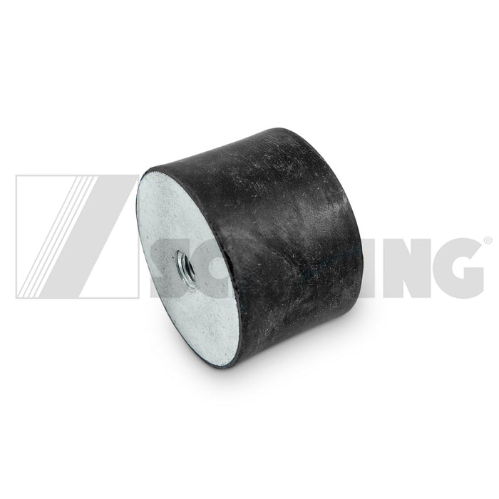 Parts - Buffer 50H 75W Double Hole M12 | Weight: 2 lbs | Dimensions: 50 X 70 X 70MM