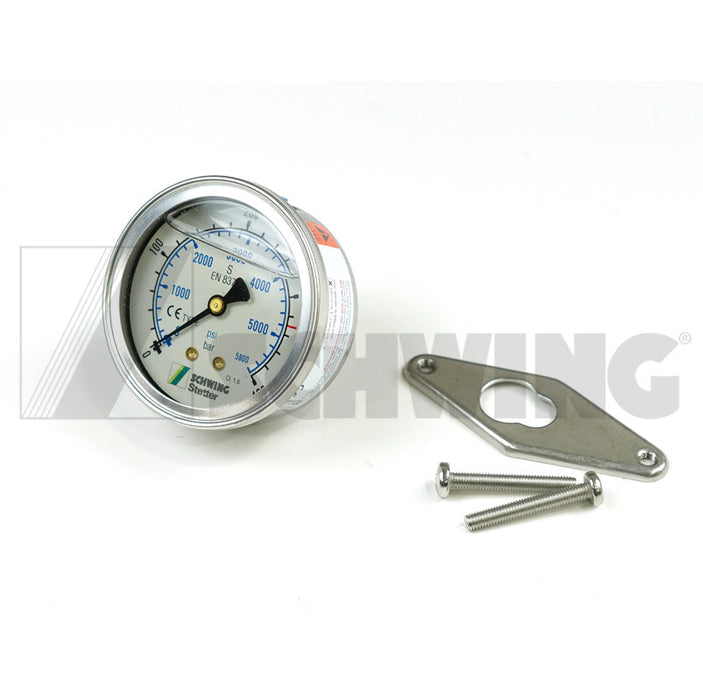 Pressure Gauge 63, 0...400 Bar | Weight: 2 lbs | Dimensions: 60 X 68 X 85MM | Brand: SCHWING